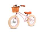 Coil Balance Bike Running Per Bambini, Girello, Telaio In Acciaio, Ruote Da 12 Pollici, Volante E Sellino Regolabili In Altezza, Ultraleggero, Cestino, Campanello, Balance Bike Da 3 Anni, Fino A 35 Kg, Rosa