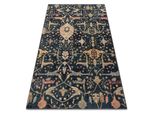 Tappeto Di Lana Polonia Persej Orientale Blu Scuro Azzurro 200X300 Cm