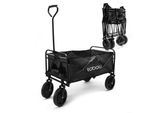 Carretto A Mano Toboli Pieghevole Offroad Nero, Carretto A Mano Pieghevole Caricabile Fino A 100 Kg, Carretto A Mano Pieghevole Per Spiaggia, Giardino, Shopping