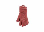 Guanti Foderati A Maglia Da Donna " Guanti Invernali Teddy "" Guanti Da Dito Super Soft [Rosso]"