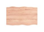 Piano Del Tavolo 80X50X(2-4) Cm In Legno Massiccio Trattato Bordo Albero