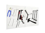 Costway Portautensili Magnetico Da Parete, 4 Piastre Portautensili | 32 Strisce Magnetiche Resistenti | 60X30Cm, Organizzatore Di Utensili Per Officina, Portautensili Magnetico, Argento
