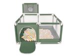Box Selonis Con Cesto E 400 Palline Box Per Bambini, Verde:Beige Pastello/Giallo Pastello/Bianco/Menta/Rosa Polvere