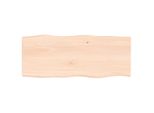 Piano Del Tavolo 100X40X(2-4) Cm In Legno Massiccio Non Trattato Bordo Albero