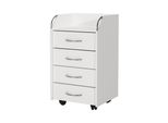 Vicco Contenitore Per Rotoli Gwendolyn, 40 X 36 Cm Con 4 Cassetti, Bianco