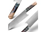 Coltello Da Cucina In Damasco Harahu ZI-26712 - Marrone KP26712