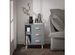 Sobuy FBT95-HG Comodino Con 3 Cassetti Tavolino Da Divano Tavolino Da Telefono Comodino Da Letto