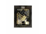 Inca Pinzette In Metallo Nero E Oro 1,9 Cm 12 U