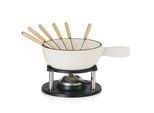 Bbq-Toro Set Per Fonduta In Ghisa Da 9 Pezzi Per 6 Persone, 2 L, Smaltato, Con Bruciatore E Forchette
