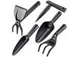 Set Di Attrezzi Da Giardino Kadax "Astros"", Set Di Attrezzi Da Giardino 6 In 1 In Plastica Robusta, Accessori Da Giardino, Vanghe E Pale"