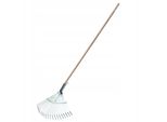 Rastrello Kadax, Rastrello Per Foglie Regolabile, Rastrello Con Manico Lungo In Legno, Rastrello Largo Per Giardino