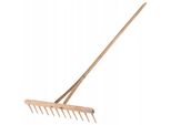 Kadax Rastrello "Hojden"", Rastrello Per Fieno Con Manico Lungo In Legno, Attrezzo Da Giardino, 12 Denti, Legno"