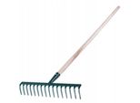 Kadax Rastrello In Metallo Con Manico In Legno "Vagen"", Rastrello Per Giardino, Attrezzo Da Giardino, Rastrello Da Giardino, Verde, 16 Denti"
