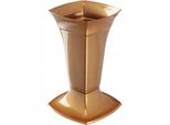 Vaso Da Tomba Kadax Con Base "Campo"", In Plastica, Vaso Per Lapide, Vaso Da Tomba, Vaso In Piedi, 30 Cm, Oro"