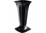Vaso Da Tomba Kadax Con Base "Campo"", In Plastica, Vaso Per Lapide, Vaso Da Tomba, Vaso In Piedi, 39 Cm, Nero"