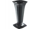 Vaso Da Tomba Kadax Con Base "Campo"", In Plastica, Vaso Per Lapide, Vaso Da Tomba, Vaso In Piedi, 39 Cm, Grafite"