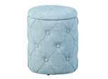 Pouf Ymas, Sgabello Con Contenitore Grigio.