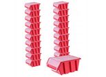 Cassetta Porta Attrezzi Kadax "Gusum"", Cassetta Con Sportello In Plastica Pp, Rosso, 20 Pezzi, 16X10 Cm"