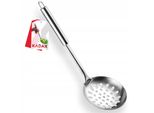 Cucchiaio Scanalato "Naset"" In Acciaio Inox Kadax, Colino Da Cucina, Cucchiaio Scanalato Per Cucinare, Argento, 11 Cm"