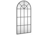Vidaxl Specchio Da Parete Nero 50X100 Cm Ferro Curvo