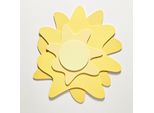Kiddymoon Decorazione Murale 3D Scultura Murale Mdf Accessorio Per Bambini Decorazione Murale Per Bambini Decorazione Divertente Montessori Modello Del Sole, Giallo