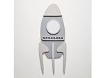 Kiddymoon Decorazione Murale 3D Sculture Murali Mdf Accessori Per Bambini Decorazione Murale Per Bambini Montessori Rocket Pattern, Grigio