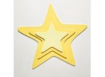 Kiddymoon Decorazione Da Parete 3D Sculture Da Parete Mdf Accessori Per Bambini Decorazione Da Parete Montessori Decorazione Divertente Motivo A Stella, Giallo
