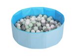 Selonis Vasca Per Palline Pieghevole Con 100 Palline Per Animali Da Gioco Per Bambini, Blu