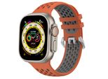 Bracciale Sportivo Apple Watch Cubenest Arancione/Grigio Per Le Taglie 42/44/45/Ultra 49 Mm