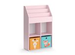 Vicco Libreria Bambini Luigi, 72 X 114.2 Cm Con 2 Scatole Pieghevoli (Colorate), Rosa/Rosa
