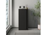 Armadio In Metallo 'BurlöV' Con 1 Anta E 2 Ripiani Acciaio 88 X 40 X 35 Cm Nero