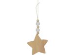Decorazione Da Appendere Star, Set Di 2, Bianco/Naturale