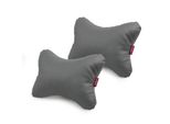 Set Di 2 Cuscini Per Il Collo Dell'auto Cuscino Per Poggiatesta Da Gioco Per Il Sedile Dell'auto Cuscino Da Viaggio In Cuscino Da Viaggio Confortevole E Impermeabile Grigio