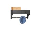 Sobuy FRG178-SCH Armadio A Muro Appendiabiti A Muro Scaffale A Muro Con 2 Cassetti