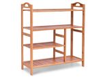 Costway Scarpiera A 4 Livelli Con Maniglia Per 14 Paia Di Scarpe, Bambù 68X26X75Cm