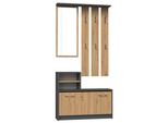 Parete Per Anticamera Priit - Rovere Artisan / Antracite