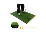 Tappetino Da Golf Costway Con 2 Tee In Gomma E 2 Aste Di Allineamento, Tappetino Da Golf Con 6 Posizioni Di Tee, Per Uso Interno Ed Esterno 152 X 92 Cm
