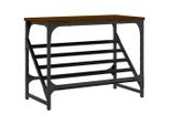 Vidaxl Portascarpe Marrone Effetto Rovere 60X30X45 Cm Materiale A Base Di Legno