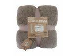 Coperta Teddy 150 X 200 Cm " Calda Coperta In Ecopelliccia | Soffice Coperta In Microfibra [Marrone Caffè]"