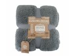 Coperta Teddy 150 X 200 Cm " Calda Coperta In Ecopelliccia | Soffice Coperta In Microfibra [Grigio Scuro]"
