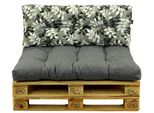 Ampo Set Di Cuscini Per Pallet, Cuscino Per Seduta E Schienale, Cuscino Per Pallet 120X80 Cm