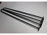 Gambe A Forcella In Nero, Gamba A Forcella A 2 Strisce, Piastra Di Montaggio Da 5 Mm - Altezza 85 Cm