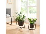 Supporto Per Piante 'Nordmaling' Set Di 2 In Metallo Nero