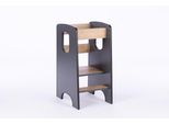 Torre Didattica Per Bambini A Partire Da 1 Anno - Sedia Didattica Montessori Regolabile In Altezza Fino A 30 Kg Grigio