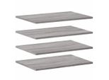 Mensole A Muro 4 Pz. Grigio Sonoma 60X40X1,5 Cm Materiale A Base Di Legno