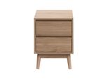 Comodino Rebecca Mobili In Stile Naturale Con 2 Cassetti In Legno Marrone