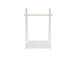 Armadio Per Bambini Rebecca Mobili In Mdf Bianco E Legno Di Pino Marrone