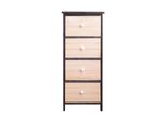 Cassettiera Rebecca Mobili Con 4 Cassetti In Stile Vintage In Legno Bianco E Grigio