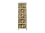 Cassettiera Rebecca Mobili Con 5 Cassetti In Legno Marrone E Bianco