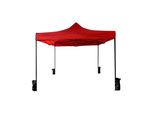 Rebecca Mobili Gazebo Pieghevole 3X3 M Con 4 Pesi In Metallo E Poliestere Rosso